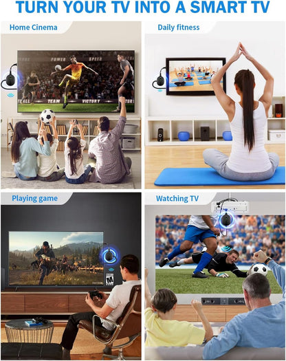 AIMIBO 4K Wireless Display Adapter, 3 Mirroring Way - Direct, DLNA, Wired Sync Screen, 2.4G 5G @60Hz HDMI Wireless Dongle for iOS Android Windows mac to HDTV Monitor Projector -Airplay DLNA Miracast