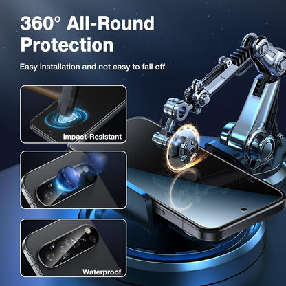 [2+2 Pack] LK 2 Pack Compatible for Google Pixel 9 pro XL Tempered Glass Screen Protector + 2 Pack Camera Lens Screen Protector, Easy Installation 9H Hardness glass film Anti-Scratch 6.8-inch