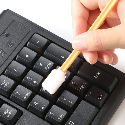 AAwipes Foam Tip Cleaning Swab Kit (5 Types, 100 Pack) Cleanroom Sponge Stick Foam Swab Bundle for Printer, Painting, Gun, Optics Lens,Camera, Arts and Crafts, Automotive Detailing (FC501)