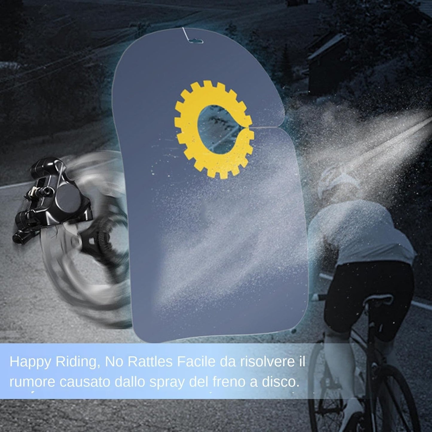 Cycling Disc Brake Cover, Wheel Disc Protector Shield, Oil Fouling Prevention Covers, Sturdy Reusable Brakes Protection, Waterproof Cyclist Guard for Road, Wash Maintenance Use