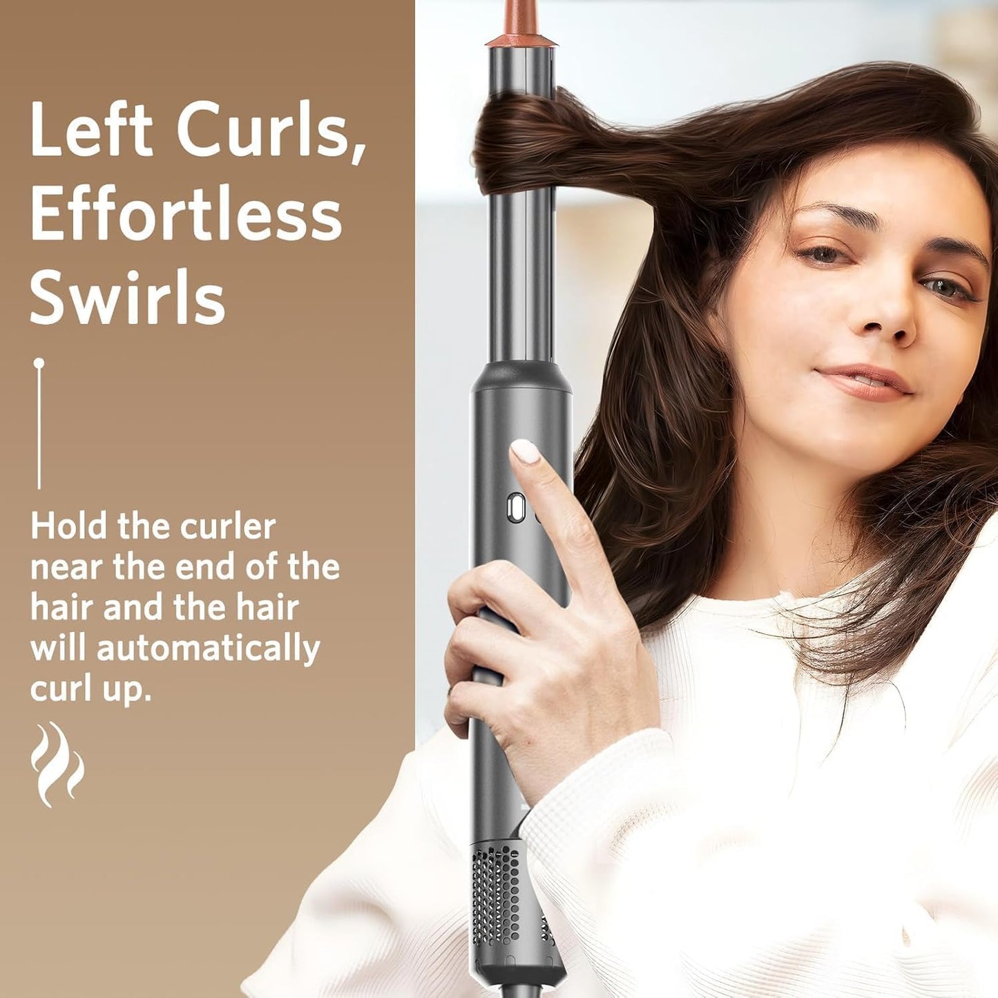 Air Styler Ionic Hair Dryer Brush 6 in 1 Blow Dryer Brush Ions, Detachable Hair Styler Tools, Auto Wrap Curler, High Speed Multi-Hot Air Styler for Drying, Straightening and Volumizing