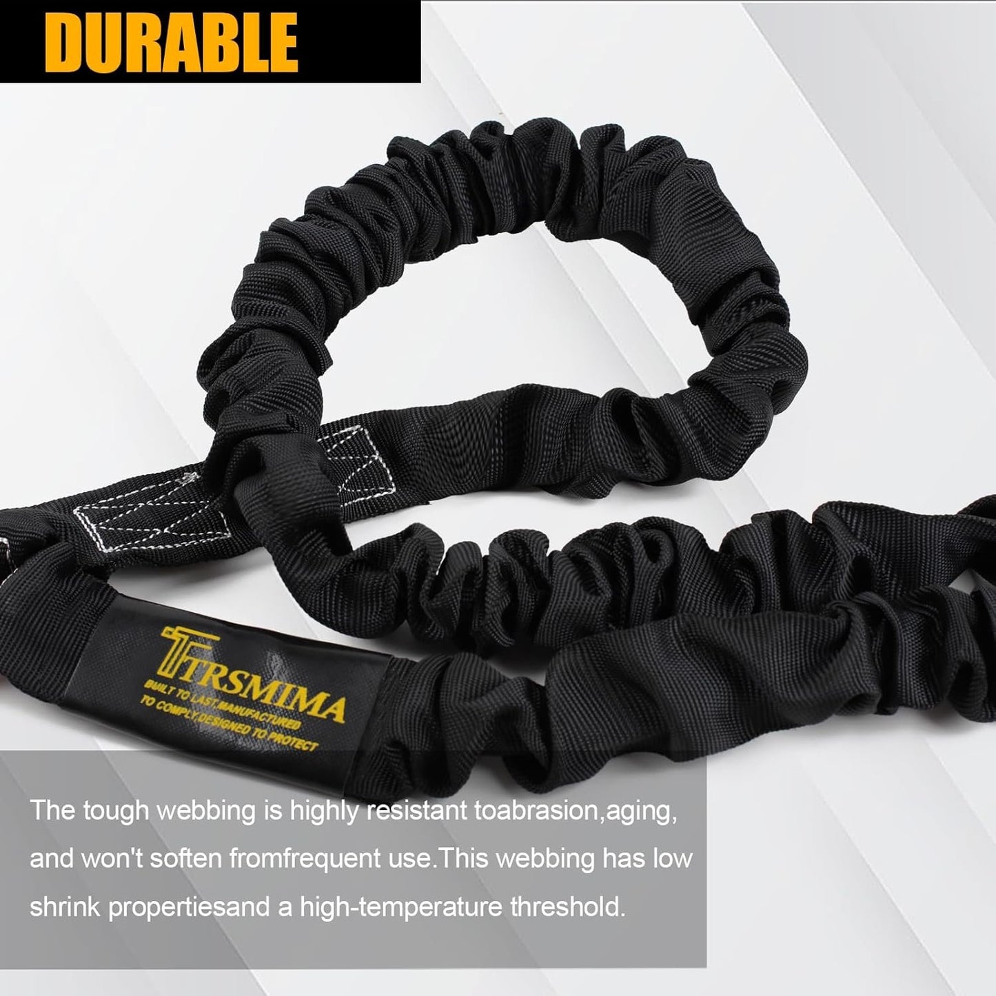 TRSMIMA Safety Harness Lanyard Retractable - Fall Protection Climbing Tree Strap 6 FT Single Leg Internal Shock Absorbing with Dual Snap Hook
