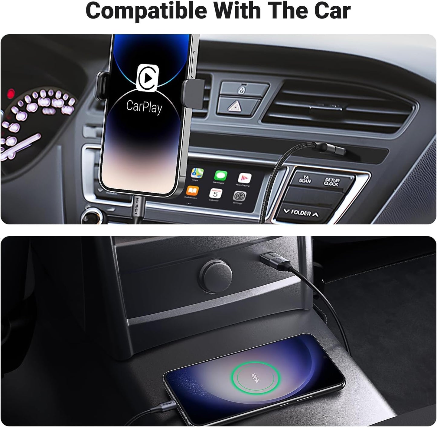 UGREEN USB C to USB Adapter 2 Pack, USB 3.2 Gen 2 10Gbps USB C Male to USB Female Adapter Thunderbolt 4 3 to USB Adapter OTG Compatible with iPhone 15, Galaxy S24, MacBook Pro Air, iPad Pro, Black