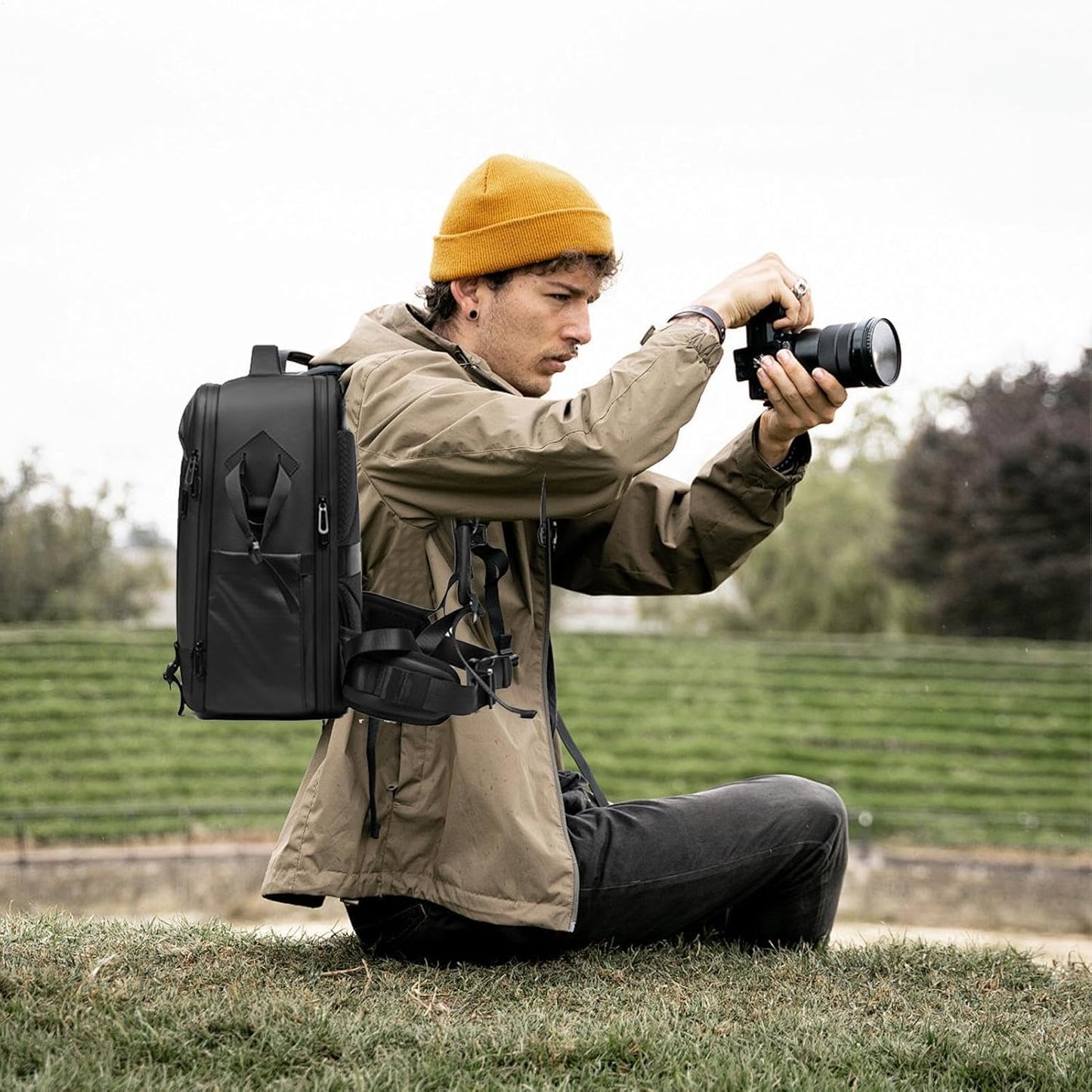 Camera Gear Backpack, Photography Travel Bag, Camera Carrying Bag, Mirror Camera Bag, Large Camera Backpack, DSLR Gear Bag, Outdoor Camera Backpack, Lens Storage Bag, Camera Travel Case, Camera Ge,,