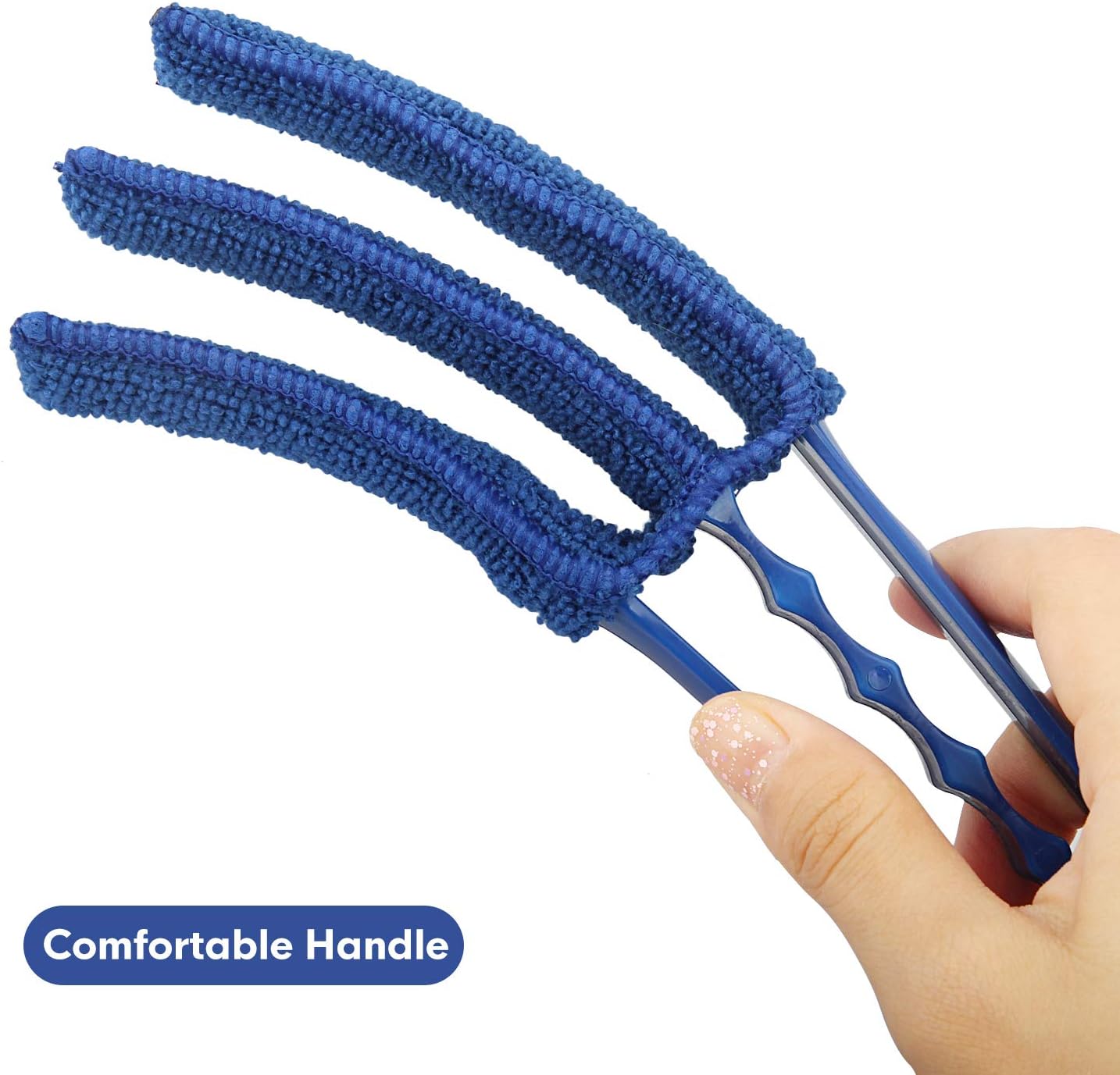 RUIMAICAN Window Blind Cleaner Duster Brush 2 Pack Brush with 6 Microfiber Sleeves - Blind Cleaner Tools for Window Blinds Air Conditioner Jalousie Dust