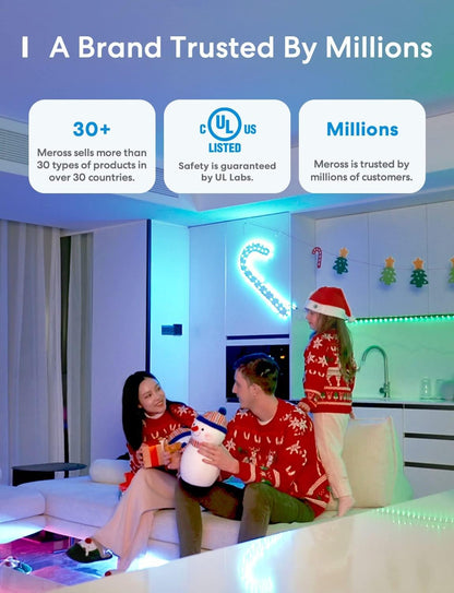 Smart Bulbs, meross Smart WiFi LED Bulbs Compatible with Apple HomeKit, Siri, Alexa, Google Assistant and SmartThings, Dimmable E26 Multicolor 2700K-6500K RGBWW, 810 Lumens 60W Equivalent, 4 Pack