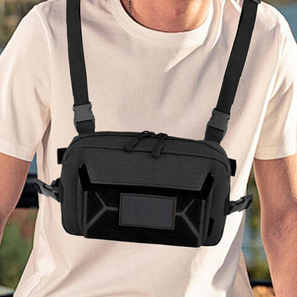Running Chest Bag, Cycling Waistcoat Pack, Oxford Cloth Material, Anti-Theft Lightweight Chest Bag For Hiking, Fishing, Hunting, Multi-Use Outdoor Gear, Adjustable & Unisex Design, 1-Pack