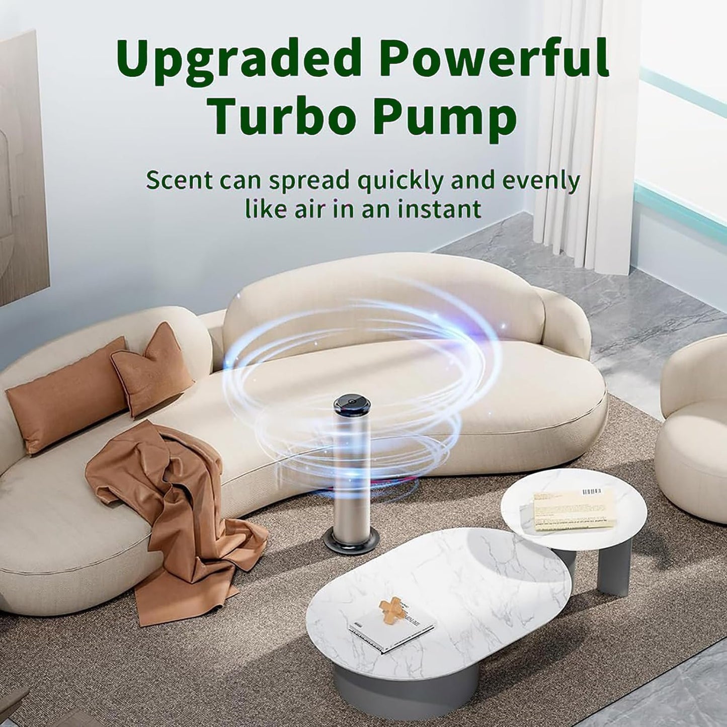 500ml Scent Air Machine for Home, Waterless Diffuser with APP Control, 1500 sq. ft Coverage, Essential Oil Diffuser Hotel Scent Diffuser Cold Air Nebulizer for Large Room Hotel Office Silver