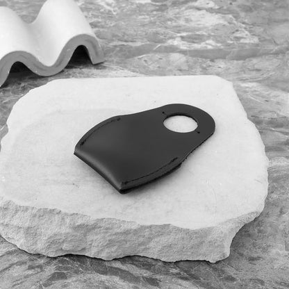 Briny River 2PCS Leather Thumb Guard 80x52mm Woodworking Carving Tool Thumb Protector Finger Thimble Guards Tools for Handmade Carpenter Carving Black
