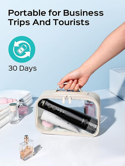 COSLUS Cordless Water Flosser & Dental Pick for Teeth, Braces, Gums Care - Advanced 10 Pressure Settings for Multiple Users, Rechargeable, Portable for Travel, BPA-Free, Black, E40(WFP14)