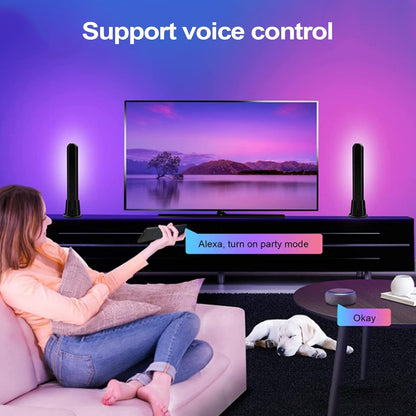 Office Ambient Lighting, RGB Lighting Bar, Smart Decorative Office Light - Lampada Di Controllo Vocale, Elegante Decorazione Da Tavolo Per Camera Da Letto, Soggiorno, Raccolta