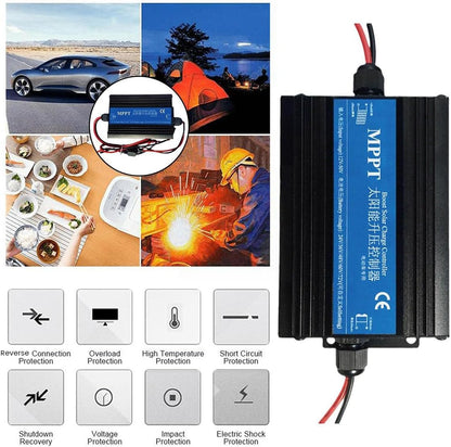 RESFNSE MPPT Boost Solar Charge Controller Charger 300W Car Battery Charging Voltage Regulator Charger Regulator 24/36/48/60/72V Easy Install Easy to Use