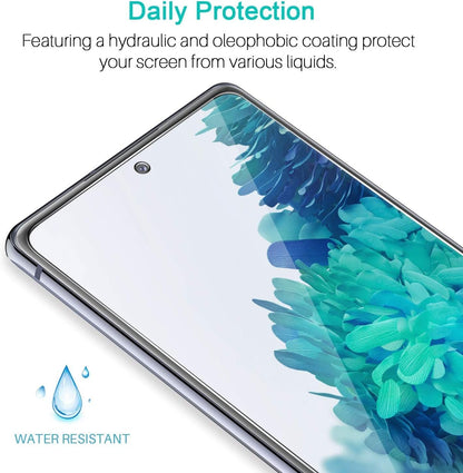 LK 3 Pack Screen Protector Compatible for Samsung Galaxy S20 FE 5G 6.5 inch, Tempered Glass HD Transparent, Easy Frame Installation, Bubble Free, Case Friendly