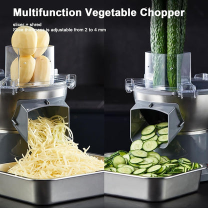 Joyiever Electric Vegetable Slicer Commercial – Joyiever Multifunctional Kitchen Utensils Gadget for Onion Garlic Carrot Potato Fruit