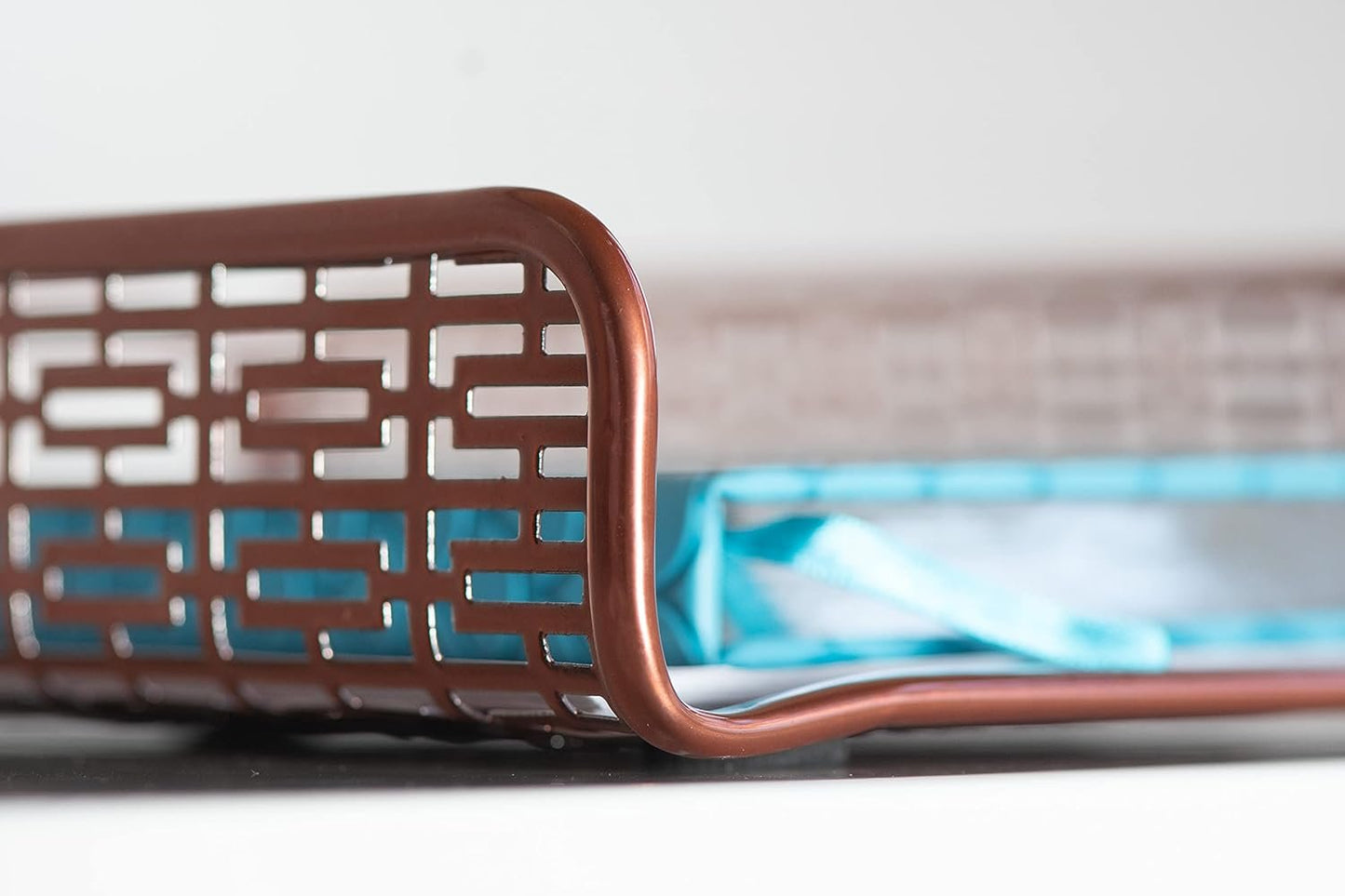 5 Piece Rose Gold Desk Organizer - Office Accessories, Modern Chic Dorm Desk Supply Set, Desk Accessories