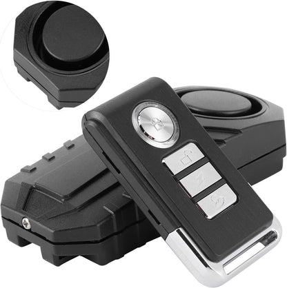Wireless Bike Security Vibration System 113dB Remote Control Alarm for Motorcycles Luggage