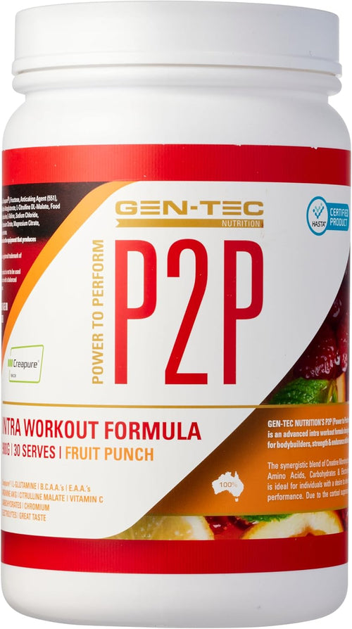 Gen-Tec Nutrition P2P Advanced Intra Tropical Punch Flavour Workout Formula 900 g