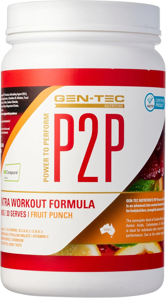 Gen-Tec Nutrition P2P Advanced Intra Tropical Punch Flavour Workout Formula 900 g
