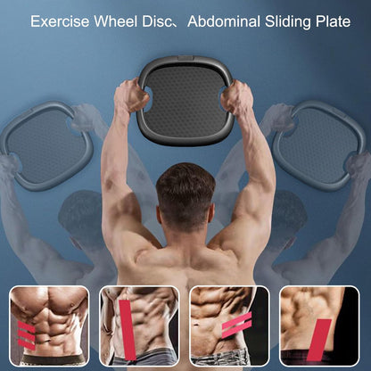Exercise Roller, Core Slider Wheel, Fitness Training Gear, 360° Rotating Design, With Comfortable Kneeling Pad, For Core Strength Workouts, 11.02x3.35 Inches, Black, 1 Set