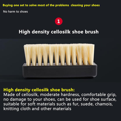 JMSHTGU Cleaning Shoe Essential Professional Cleaning Shoe Brush Plastic Soft Brush Hard Brush Household Cleaning Set Shoe Care Leather Care Shoe Brush for Cleaning (Essential kit)