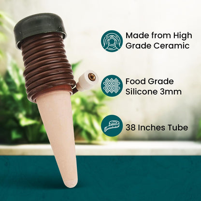 Blumat Classic Automatic Self Watering Plant Stakes (3 Pack) | Vacation Plant Watering Spikes | Houseplant Water Care for Indoor or Outdoor Plants