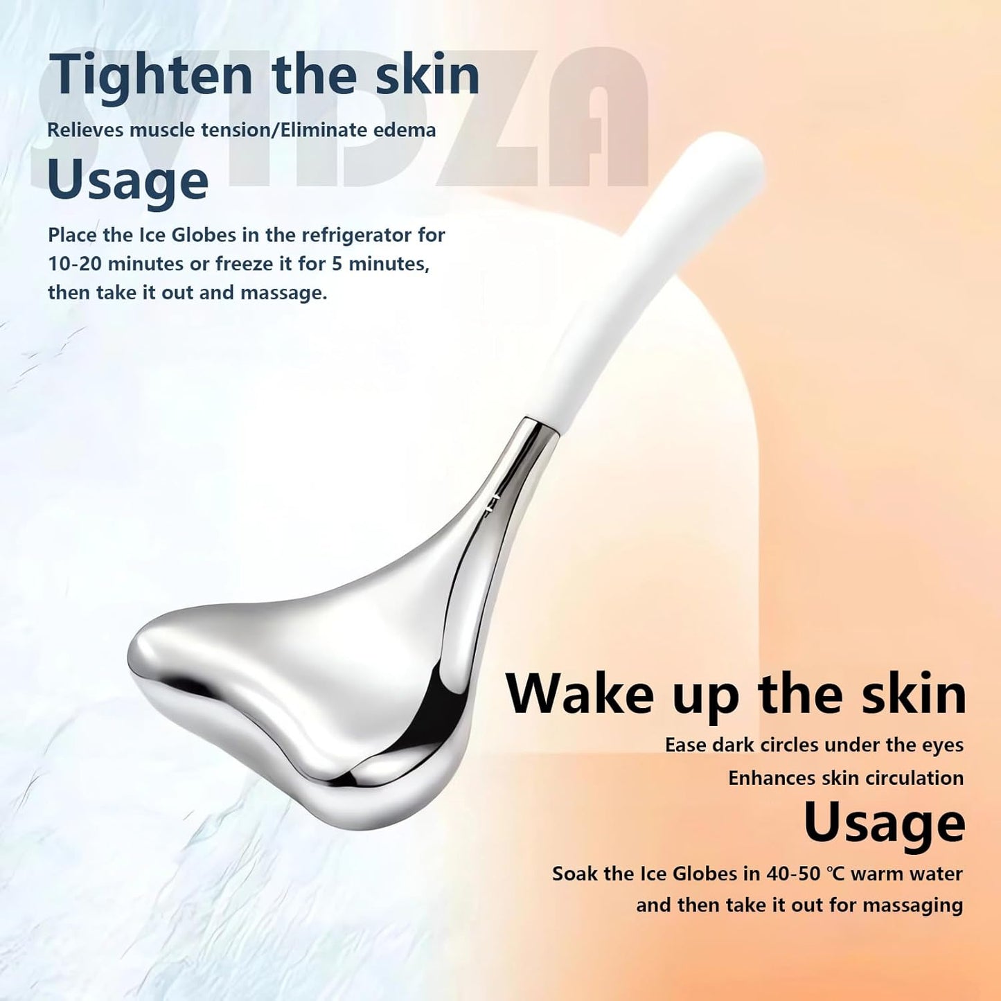 Facial Skin Care Tools for Women, Ice Globes for Face Massage, Unbreakable 304 Stainless Steel Cryo Sticks, Gifts for Women - with a Storage Case