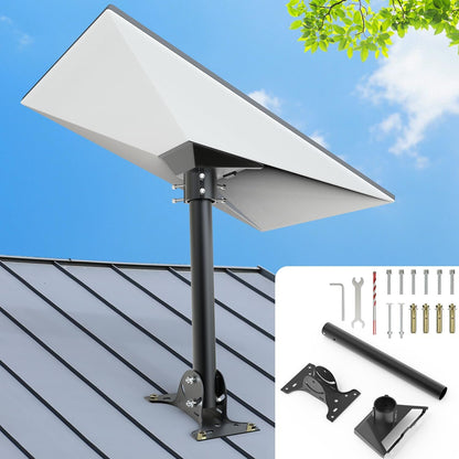 Starlink Roof Mount Gen 3, 180° Adjustable Starlink Pivot Mount, Heavy Duty Starlink Pole Mount with Starlink Gen 3 Pipe Adapter, Standard Starlink Mounting Kit Compatible with Gen 3 Standard Dish