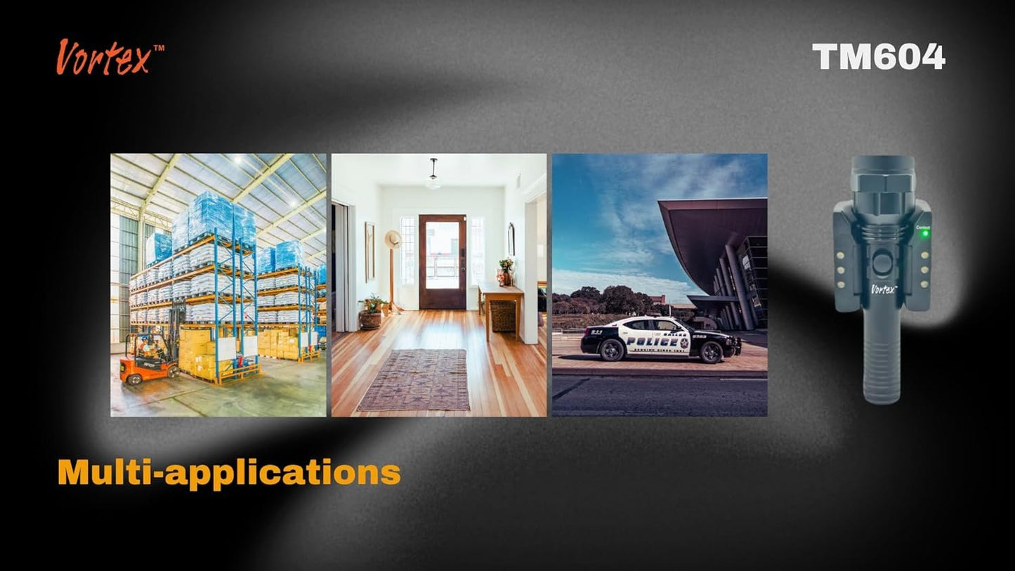 Vortex TM604 Emergency Powerful LED Wall Mount High Power 1745 Lumen 7/24 Stand by Tactical Function Car & Home Safeguard Security Flashlight