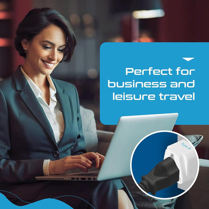 Ceptics European/India to US plug adapter - Flat outlet UK to US, Europe Round Australian to USA 3 Prong - 220 to 110 Travel Adaptor, European to American (Type B) - 3 Pack (GP-5-3PK)