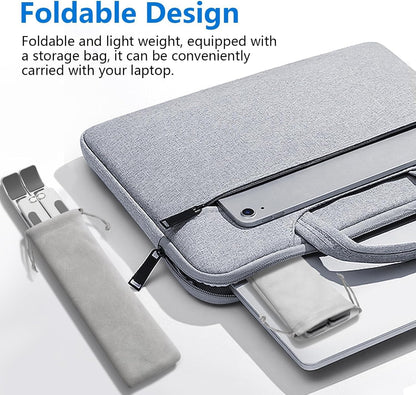 Laptop Stand, HLculture Portable Adjustable Tablet Stand, Foldable Aluminum Laptop Holder Riser, Compatible with MacBook Air, MacBook Pro, HP, More 10-15.6" Laptops & Tablet (Silver-2Pack)