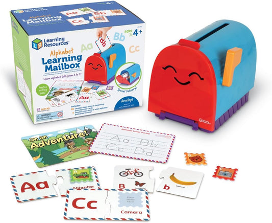 Learning Resources Alphabet Learning Mailbox, 62 Pieces, Ages 4+, Preschool Toys, Preschool Learning Activities, Kindergarten Toys