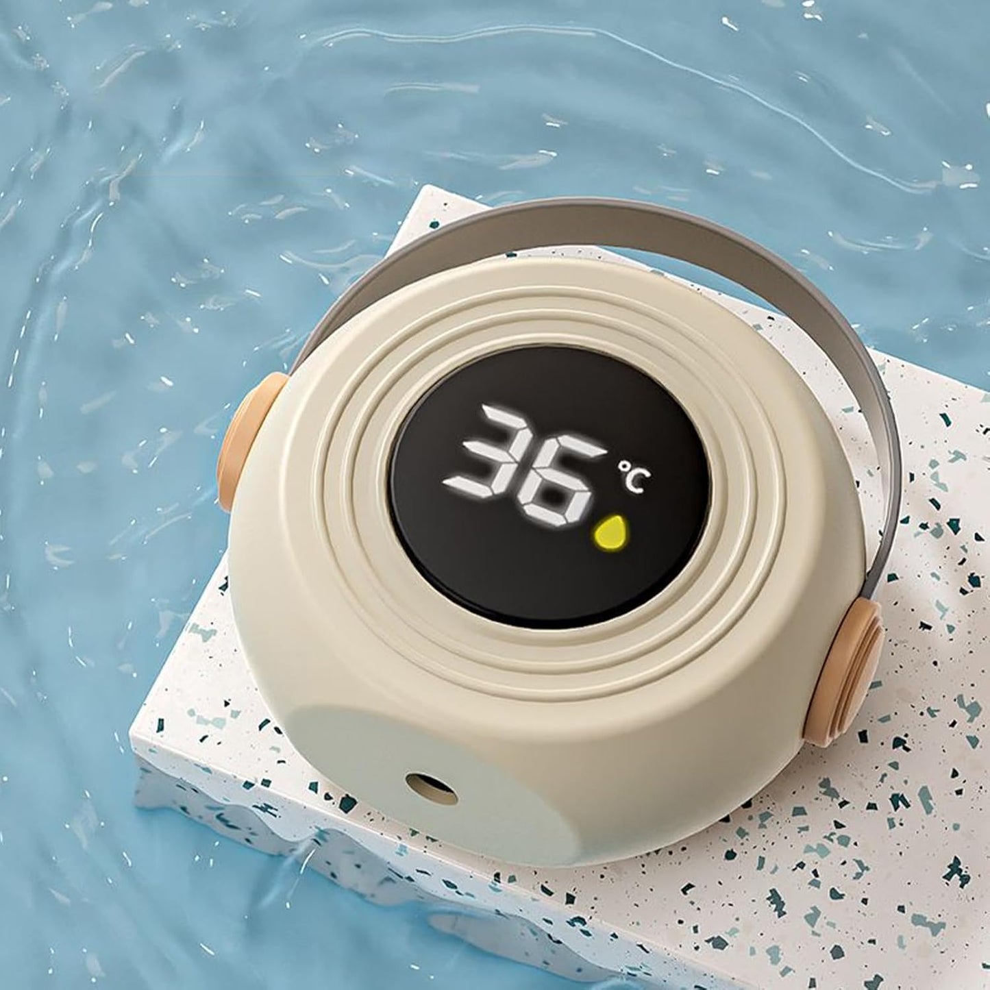 Baby Bath Temperature Gauge, Digital Water Thermometer with LCD Display Sensor 11 x 10 cm, Accurate Heat Monitor Tub Shower Pool, Baby Safety Tool for Bathroom Swimming Time