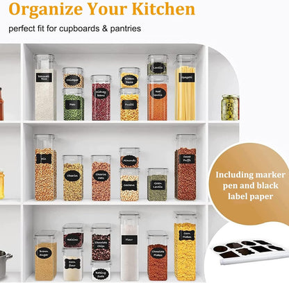 stusgo 8 Pack Airtight Food Storage Containers Set - Cereal Storage Containers for Kitchen Storage & Organisation with Lids & BPA Free Pantry Organiser