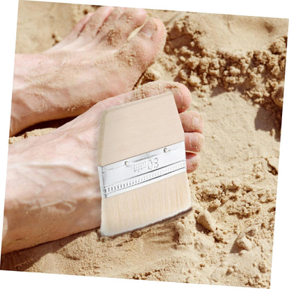 Didiseaon Spazzola Per La Pulizia Della Spiaggia Da Multifunzionale Scrubber Rimuovere Con Piede Dovere Rimozione Sabbia Nome Setola Pennello Morbido Spazzola Di Legno Beige Manico in Legno