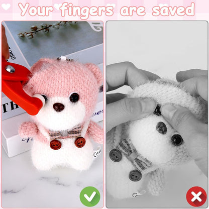 Juome 2Pcs Safety Eye Tool for Crocheting - Crochet Tools for Attaching Crochet Safety Eyes, Auxiliary Tool for 5-30mm Stuffed Animals Safety Eyes Making Supplies