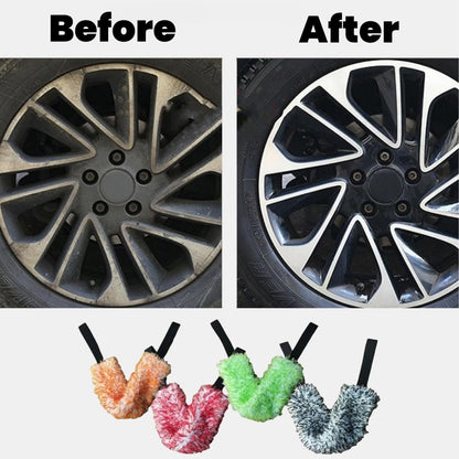 Microfiber Multi-Use Cleaning Tool – Crevice Cleaning Brush, Car Wheel Cleaning Belt, Multifunctional Car Detailing Cleaning Brush Tool, Quick Easy Car Cleaning Tool