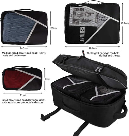 Asenlin 40L Travel Backpack ï¼Œ17 Inch Laptop Backpack Flight Approved Luggage Carry On Water Resistant Computer Backpack