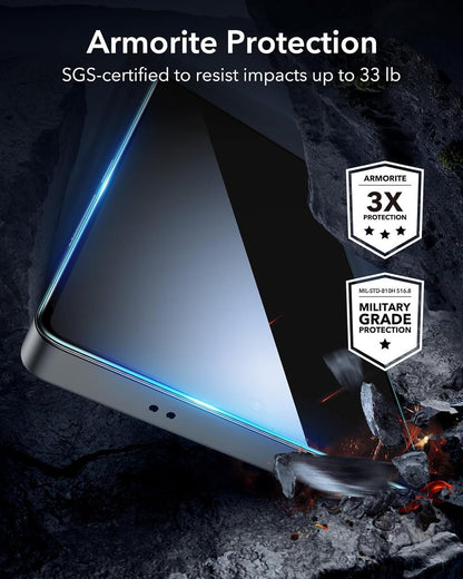 ESR 3 Pack for Samsung Galaxy S25 Ultra Privacy Screen Protector, 9H+ Hardness Tempered Glass with Easy Installation, Auto Dust-Elimination Tool for Galaxy S25 Ultra [6.9”], Anti-Spy