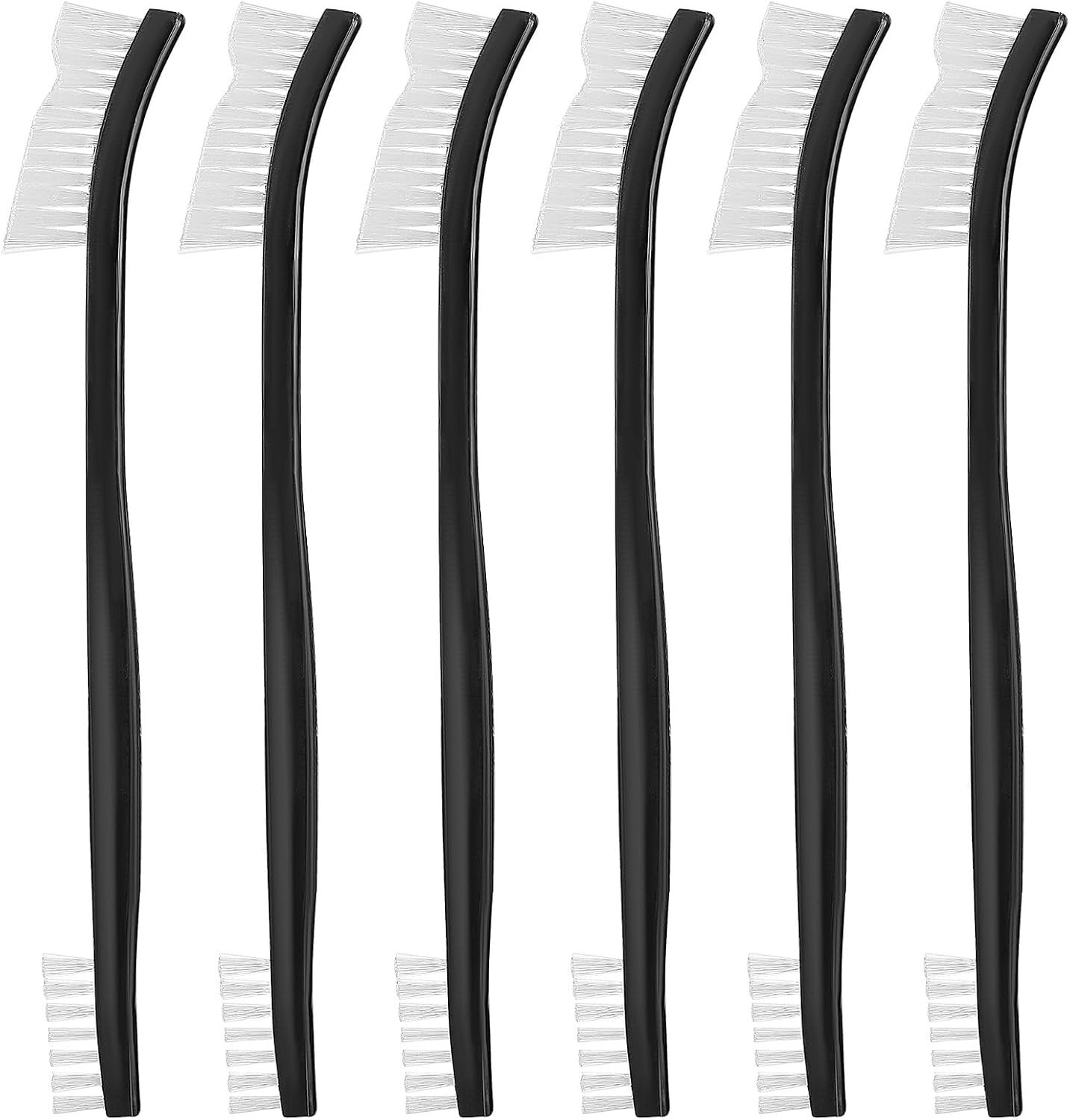6 PCS Double-Ended Cleaning Brushes Set, Nylon Bristles Small Detailing Crevice Brush Mini Stiff Bristles Brushes for Detailed Cleaning of Jewelry, Cars, Kitchen, Small Spacesnt