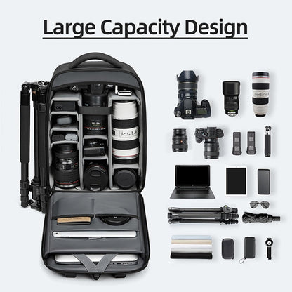 Camera Gear Backpack, Photography Travel Bag, Camera Carrying Bag, Mirror Camera Bag, Large Camera Backpack, DSLR Gear Bag, Outdoor Camera Backpack, Lens Storage Bag, Camera Travel Case, Camera Ge,,