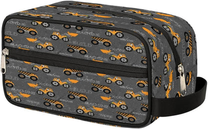 Truck Tractor Cars Hanging Toiletry Bag,Travel Hygiene Kits for Boys Mens,Waterproof Makeup Carry-on Bags,Cosmetic Bag,TSA Approved Shave Dopp Kit for Toiletries Shower Bathroom Accessories Gifts,
