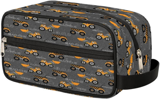 Truck Tractor Cars Hanging Toiletry Bag,Travel Hygiene Kits for Boys Mens,Waterproof Makeup Carry-on Bags,Cosmetic Bag,TSA Approved Shave Dopp Kit for Toiletries Shower Bathroom Accessories Gifts,