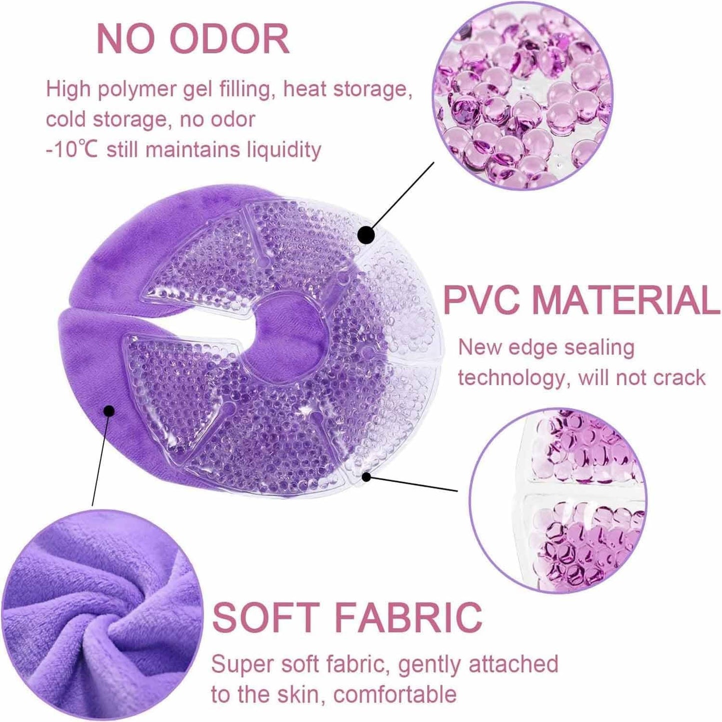 Roczential Breast Ice Pack, Hot and Cold Breast Therapy, for Breastfeeding, Pain After Breast Surgery, Nursing Pain Relief for Mastitis, Engorgement, Reusable, Freezable, Microwavable