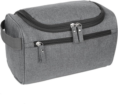 EGOGO Toiletry Bag Travel Overnight Wash Gym Shaving Bag Travel Makeup Organizer with Hanging Hook for Men and Women Ladies E528-3 (Grey)