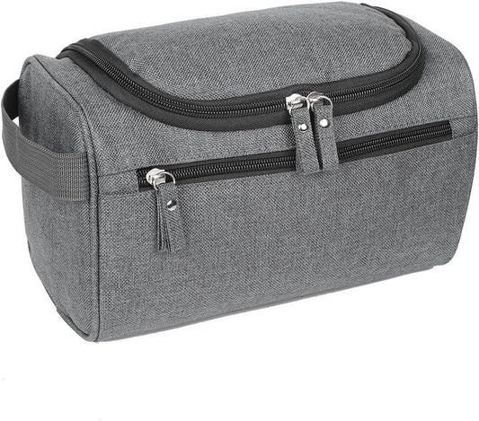 EGOGO Toiletry Bag Travel Overnight Wash Gym Shaving Bag Travel Makeup Organizer with Hanging Hook for Men and Women Ladies E528-3 (Grey)