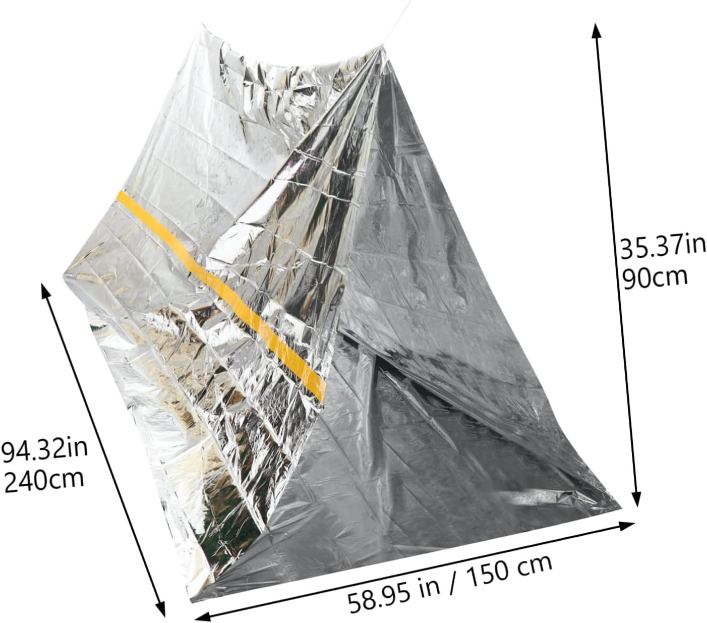 CORHAD 2pcs Disposable Emergency Shelter Tent Portable Camping Sos Survival Tent for Outdoor Use Windproof