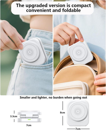 3 in 1 Wireless Charger,Magnetic Foldable Fast Wireless Charger Station Compatible with iPhone 15/14/13/12/Pro/Plus/Pro Max,5W for Apple Watch 9/8/7/6/5/4/3/2/SE/Ultra 2, AirPods 3/2/Pro (White)