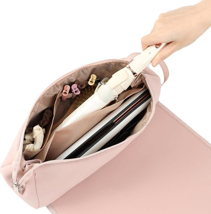 FINDCOZY Hair Tools Travel Bag, Haircare Accessory Organizer with Heat Resistant Mat for Curling Iron, Straighteners and ‌Styling Appliance, Pink