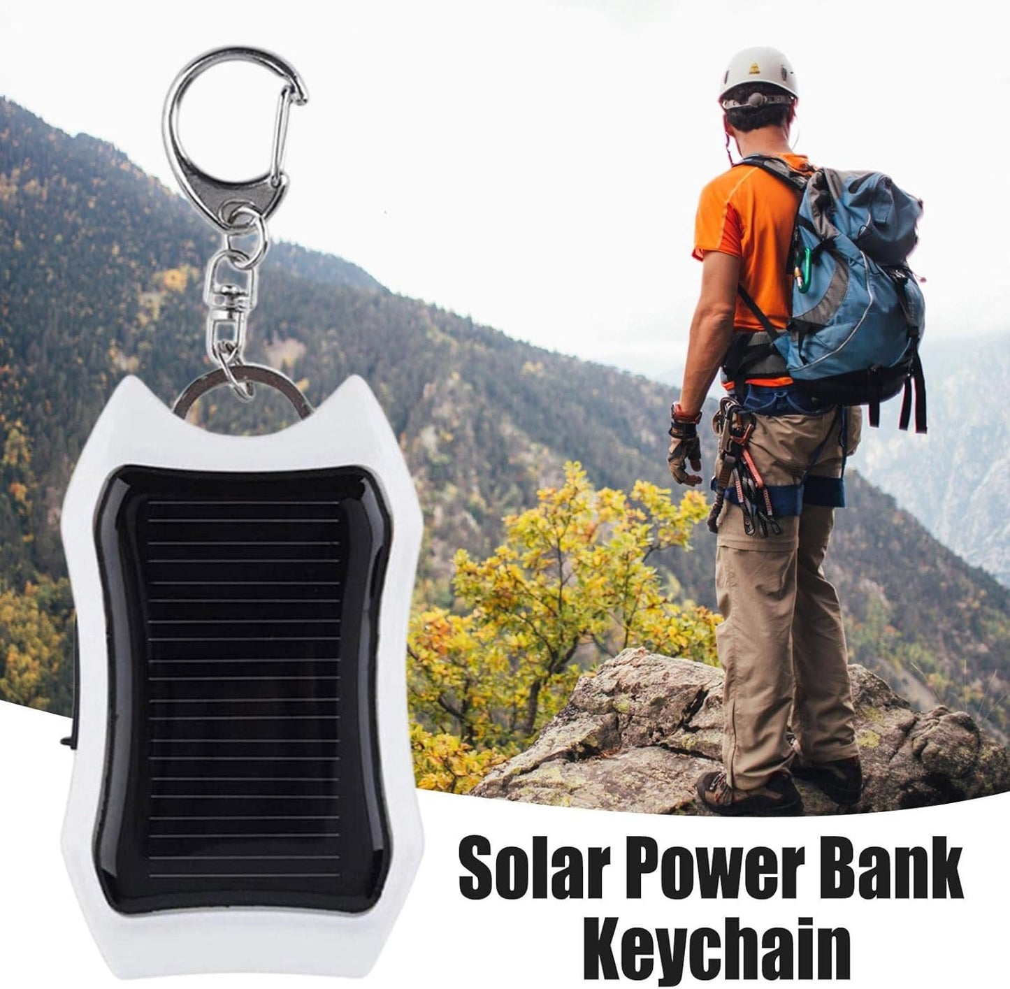 Keychain Charger - Keychain Charger High-Brightness Lighting - 1500mAh Large-Capacity Battery Portable Battery with Carabiner, High-Brightness Lighting Backup for Camping Hiking Nicything
