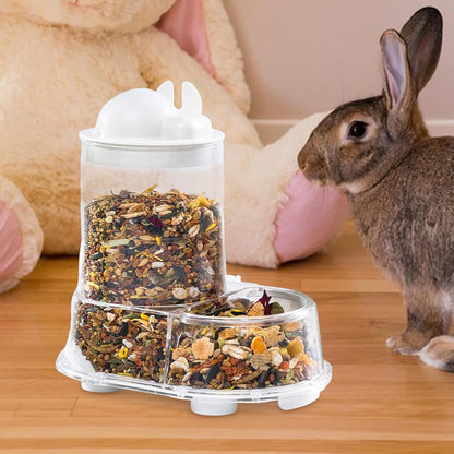 Automatic Hamster Feeder | Small Animal Feeding & Watering Supplies | Large Capacity Water Bottle Bracket for Treats Rabbits Nesting Training Indoor